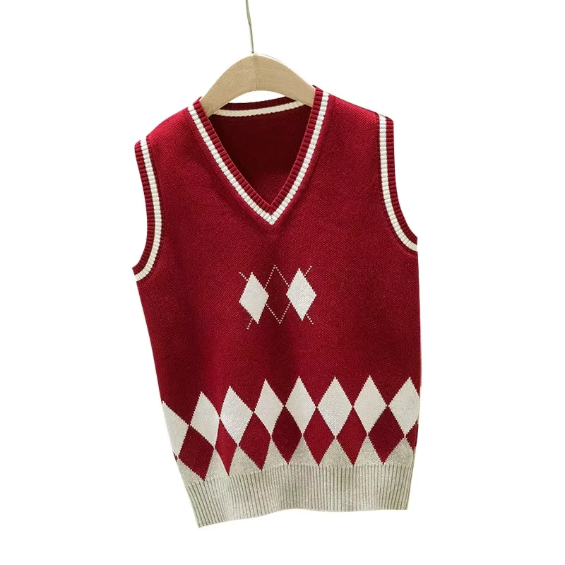 Custom-Childrens-School-Uniform-Knitwear-Outdoor-Kids-Vest