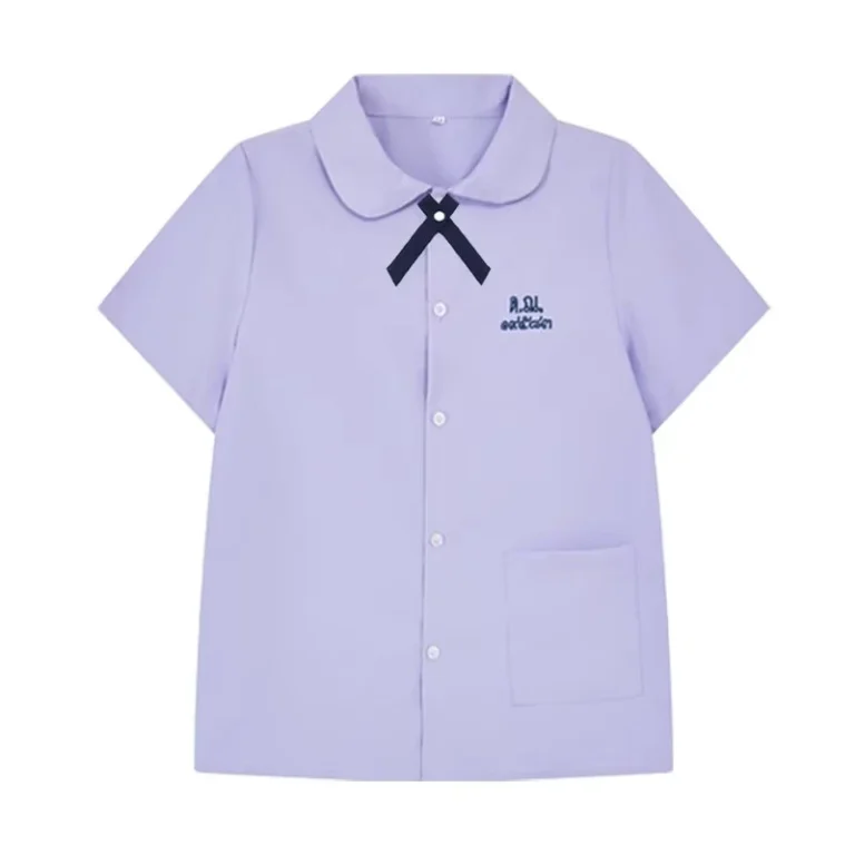 Custom-Childrens-Unisex-Shirt-Tie-Set-for-Elementary-Middle-High-School-Age-Appropriate-School-Uniform-Polyester-Cotton