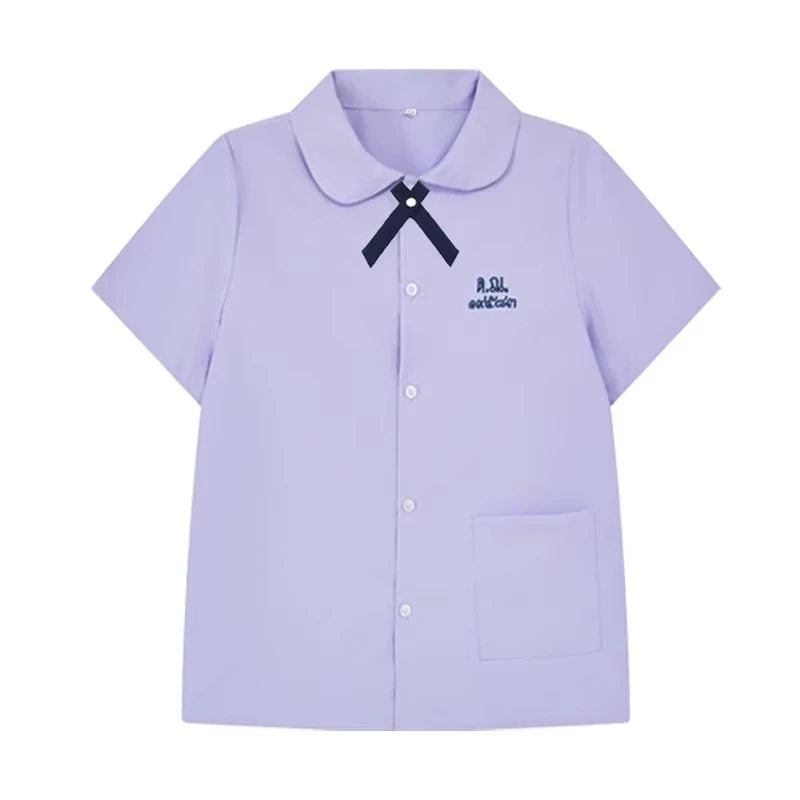 Custom-Childrens-Unisex-Shirt-Tie-Set-for-Elementary-Middle-High-School-Age-Appropriate-School-Uniform-Polyester-Cotton