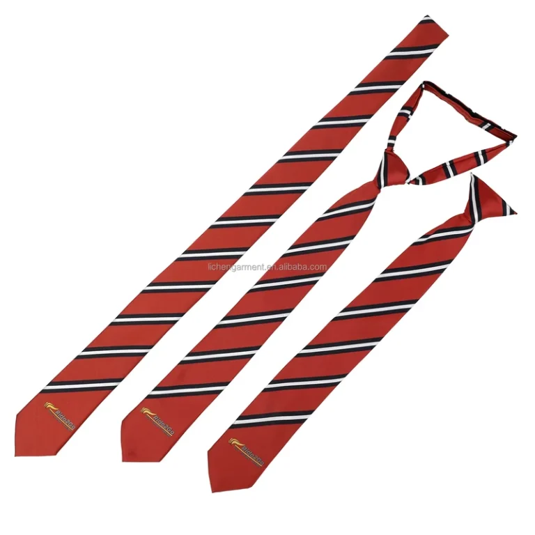 Custom-Classical-Stripe-Pattern-Multi-Color-Polyester-Striped-Cravat-for-School-Polyester-Jacquard-Woven-Mens-Logo-Neck-Ties