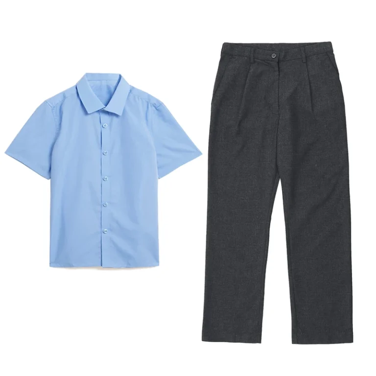 Custom-Color-Blue-Shirt-Boys-and-Girls-Student-High-School-Trousers-Shirt-Set-School-Uniform-Set-for-Student-Uniform-Wear-Set