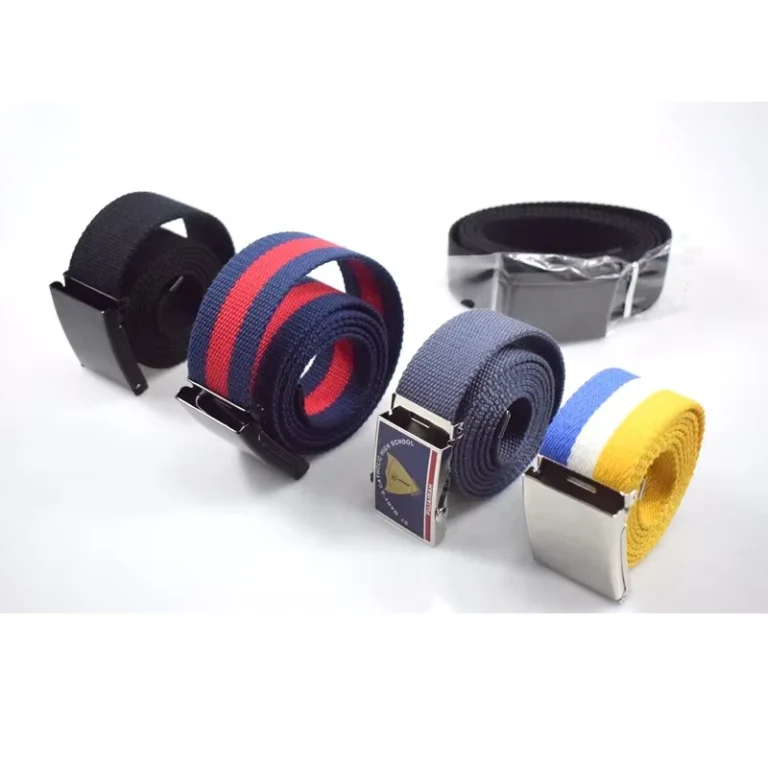 Custom-Cotton-Belt-Webbing-Canvas-Braided-Unisex-Leisure-Belt-With-Metal-Buckle