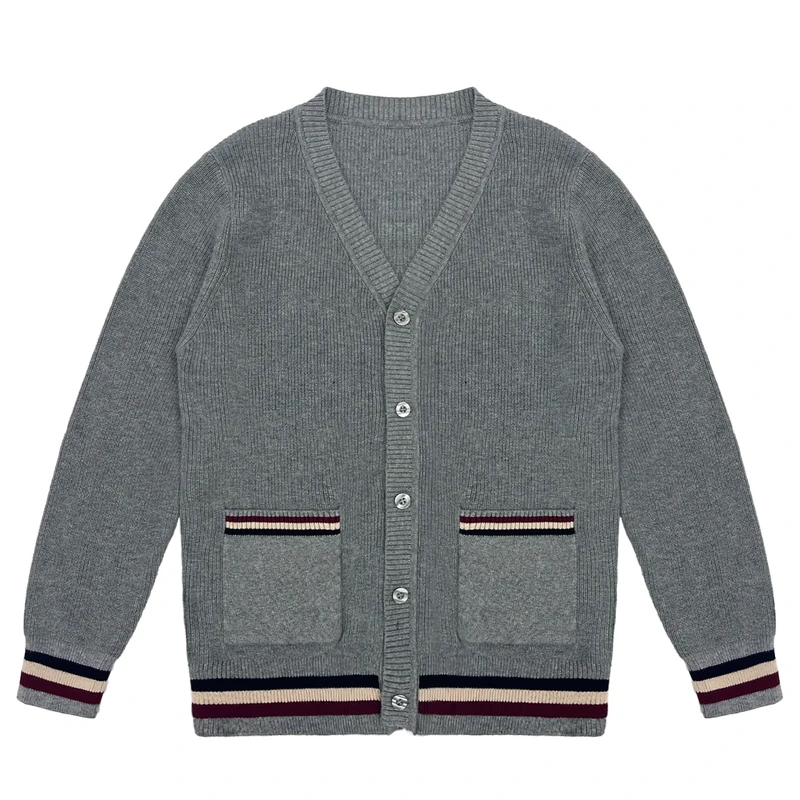 Custom-Design-British-Style-Summer-School-Uniforms-Boys-Girls-Long-Sleeve-V-Neck-School-Uniform-Cardigan