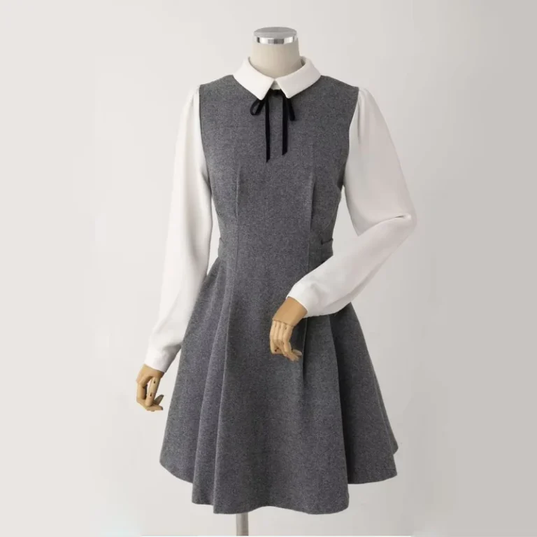 Custom-Design-Girl-School-Uniform-Kindergarten-Primary-School-Gray-Dress-High-School-Uniform