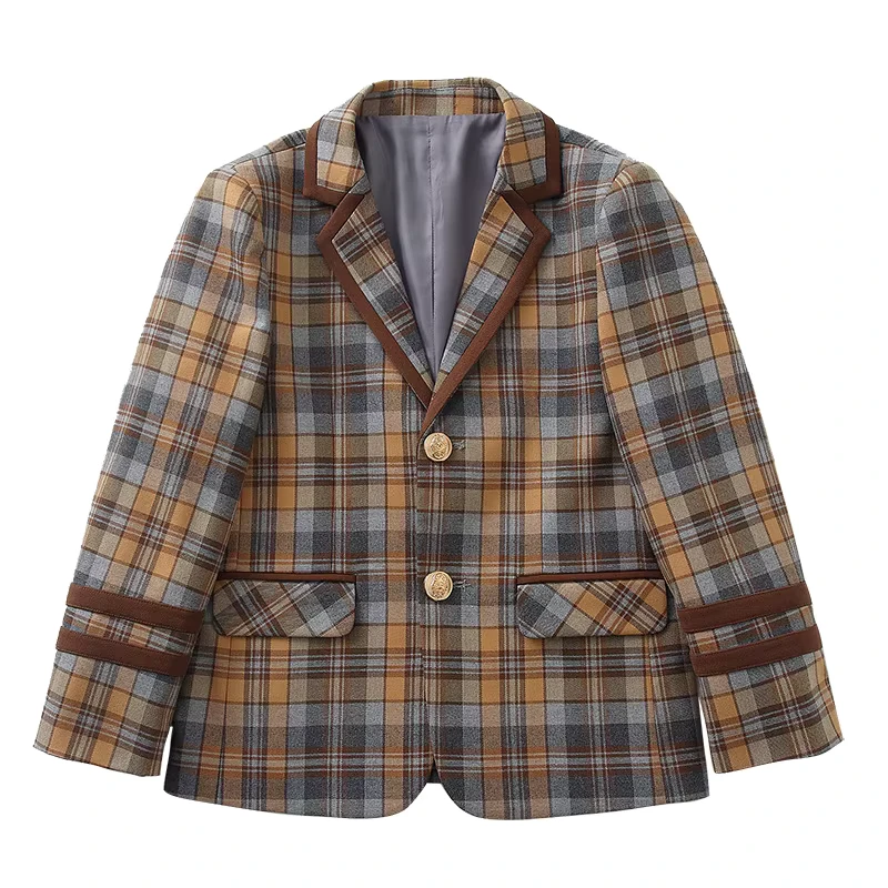 Custom-Design-Kid-Kindergarten-School-Uniform-Plaid-Blazer-European-Style-Primary-High-Middle-School-Uniform-Set