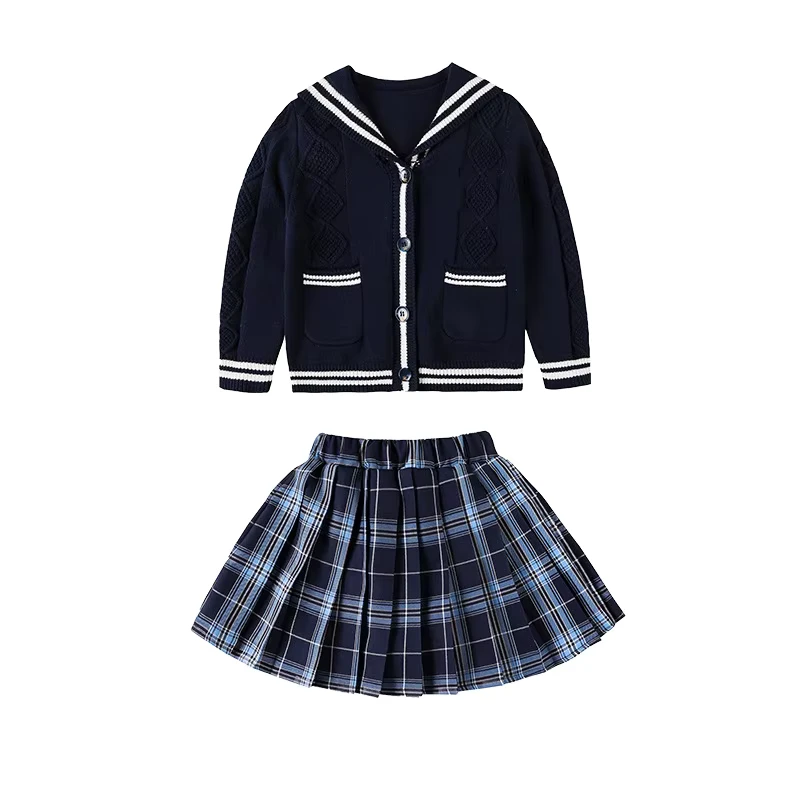 Custom-Design-Knitted-Sweater-Skirt-School-Uniform-Sets-Kindergarten-School-Uniforms