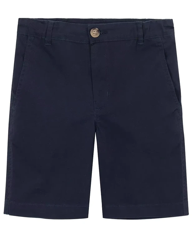Custom-Design-Navy-Blue-Primary-School-Uniform-Set-for-Boys-Flat-Front-Waistband-Reinforced-Stitching-Cotton-Material