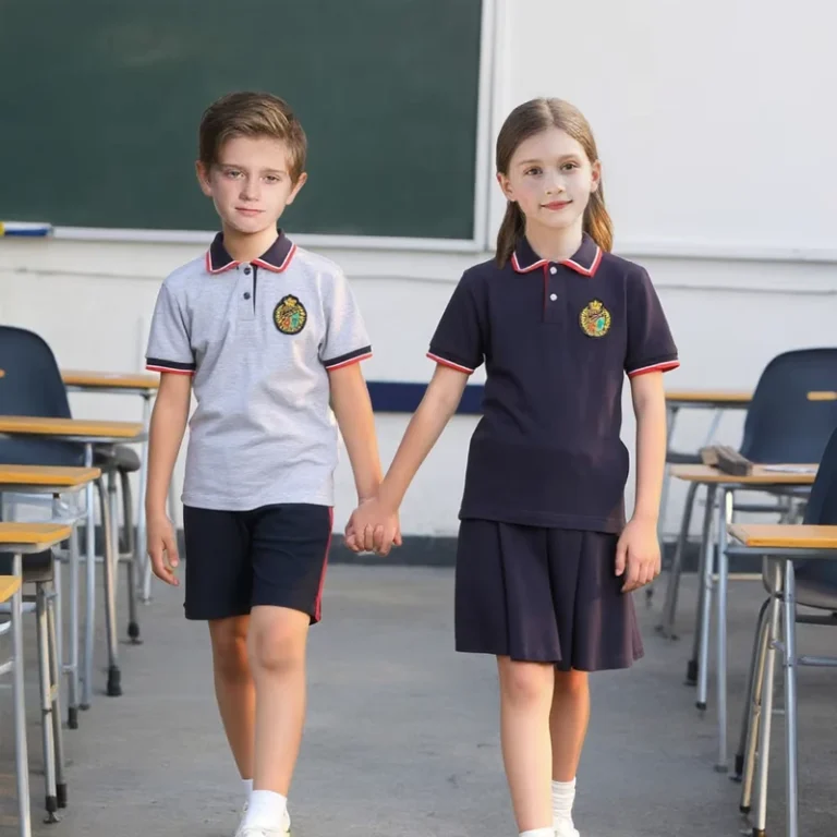 Custom-Design-Plus-Size-Breathable-Polyester-Cotton-Loose-Fit-School-Uniform-Tracksuit-for-Children-Kids