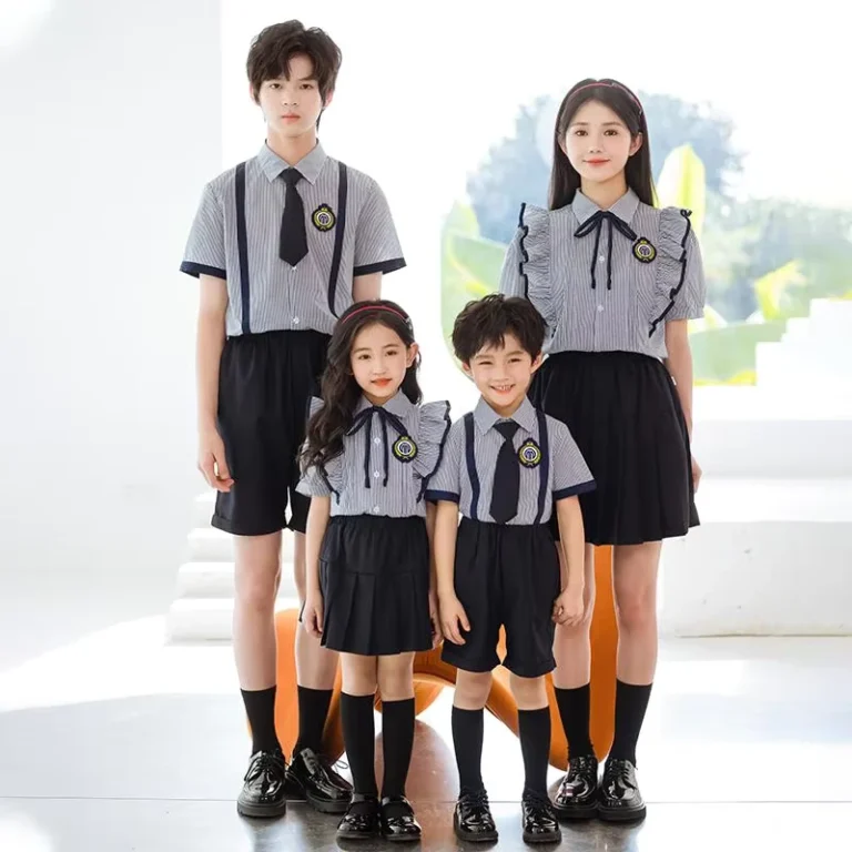 Custom-Design-Summer-Primary-School-Uniform-Shirt-Kindergarten-Student-Skirt-and-Pants-Kids-Uniform
