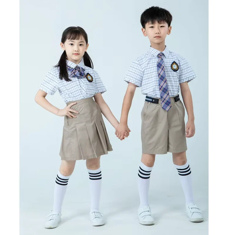Custom-Design-Summer-Primary-School-Uniform-Shirt-Kindergarten-Students-Skirt-and-Pants