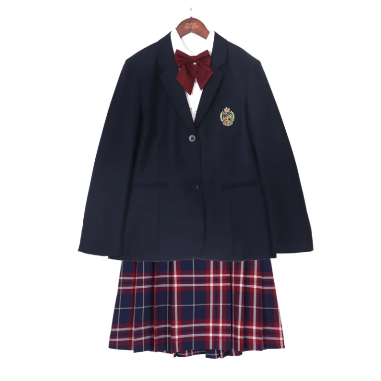 Custom-Eco-friendly-Breathable-British-Style-School-Uniform-Blazer-Set-for-Children-Unisex
