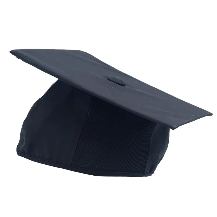 Custom-Elastic-University-Graduation-Cap-Adult-Matte-Black-Graduation-Hats-Caps