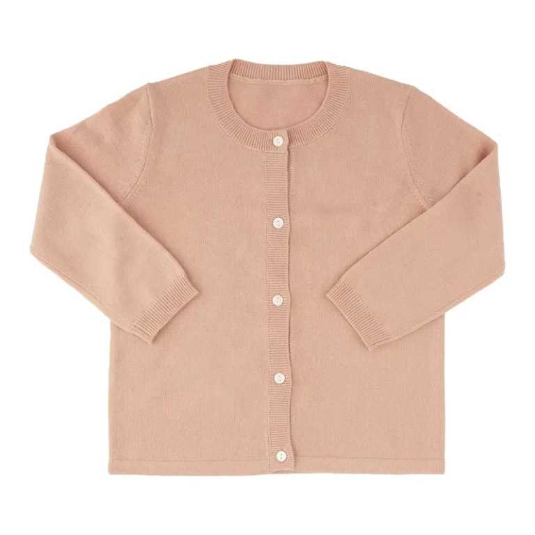 Custom-Factory-Plain-Wool-Kids-Solid-Color-Cardigan-Sweater-Simple-Girl-Knit-Cardigan