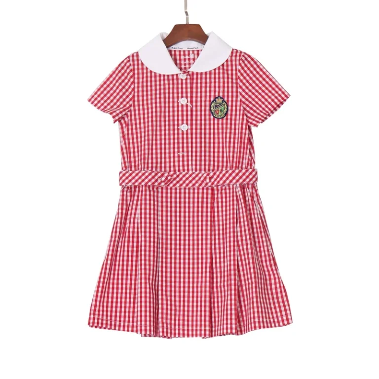 Custom-Girls-Plaid-Dress-for-Primary-School-Twill-Fabric-Kindergarten-School-Uniforms-for-Kids