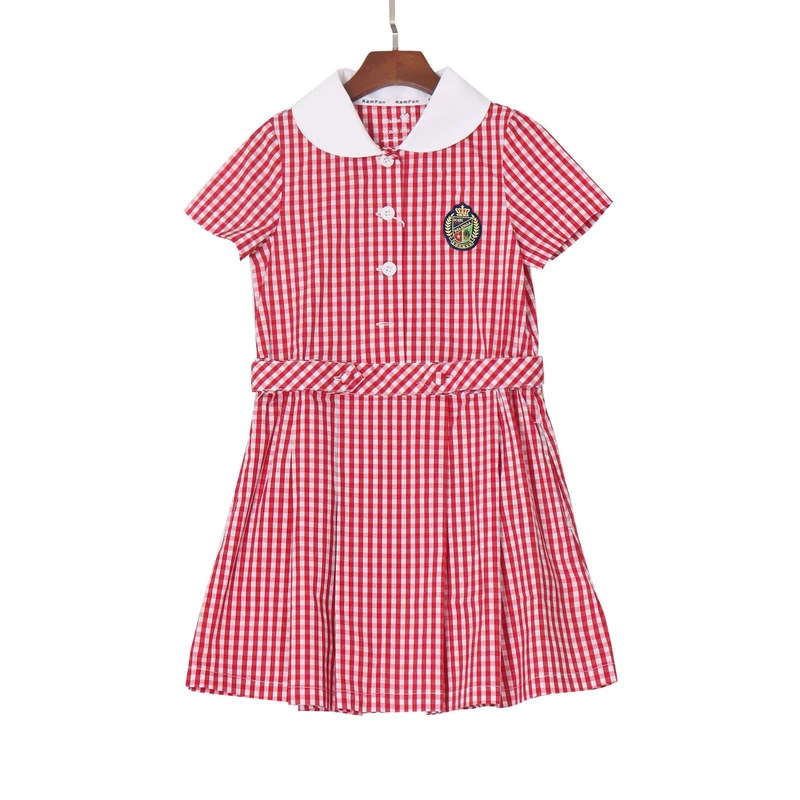 Custom-Girls-Plaid-Dress-for-Primary-School-Twill-Fabric-Kindergarten-School-Uniforms-for-Kids