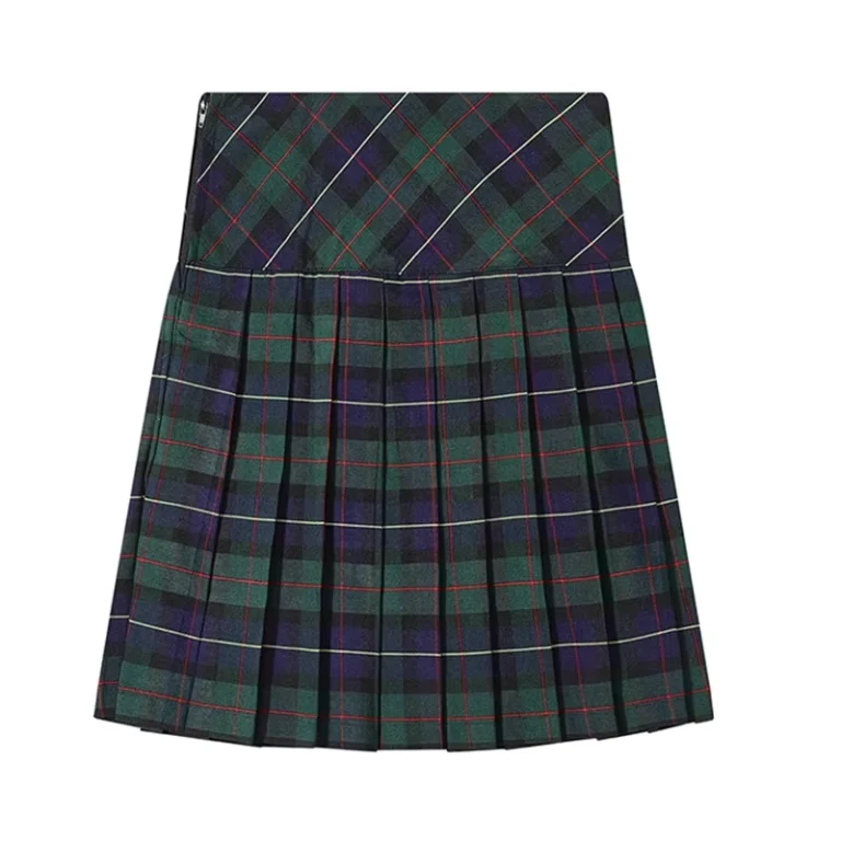 Custom-Green-Navy-Checkered-Plaid-Skirt-School-Uniform-Girls-Checkered-Dress-for-Kids-School-Clothes