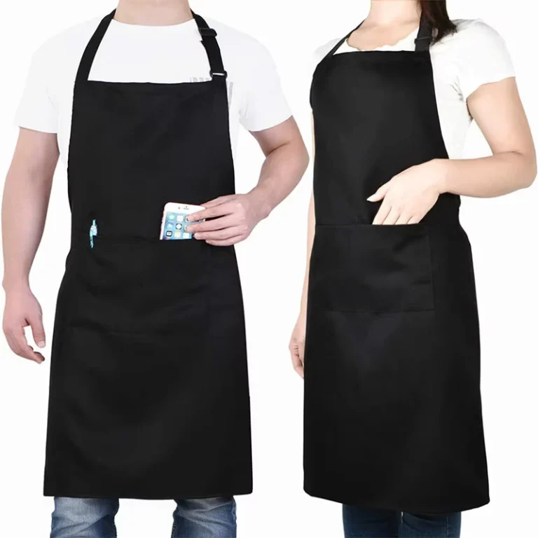 Custom-Half-Waist-Cotton-Bib-Kitchen-Restaurant-Apron-Staff-Uniforms-with-Printed-and-Embroidered-Logo