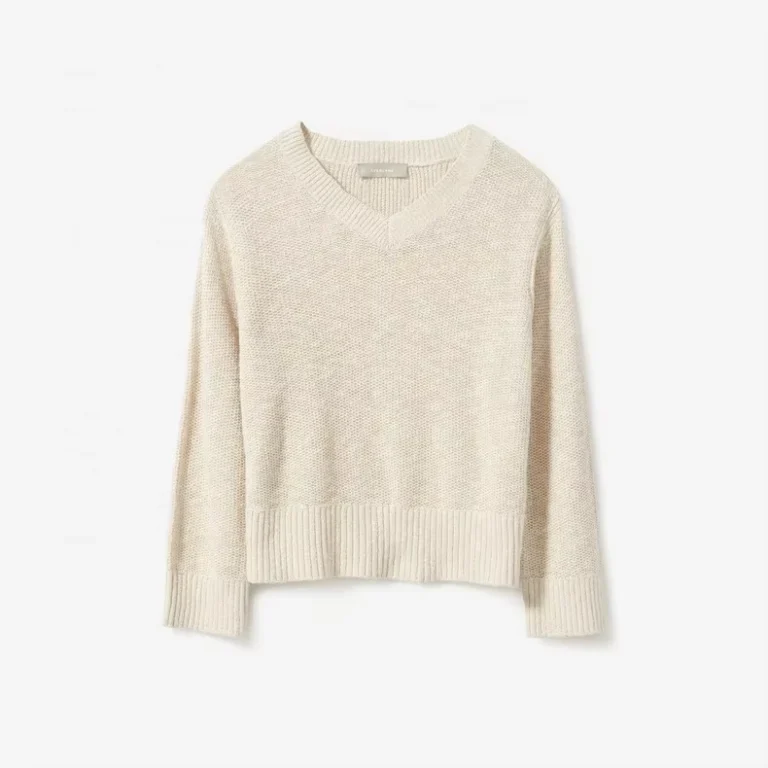 Custom-Hemp-Organic-Cotton-Knit-Womens-Basic-V-Neck-Long-Sleeve-Pullover-Sweater