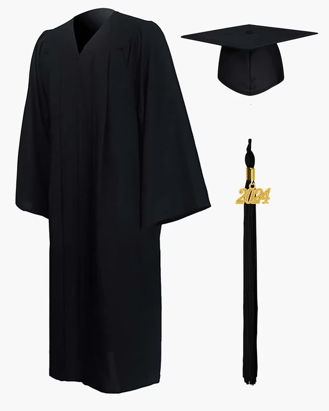 Custom-High-Quality-Academic-Cap-and-Black-Twill-Graduation-Gown-Unisex-100-Polyester