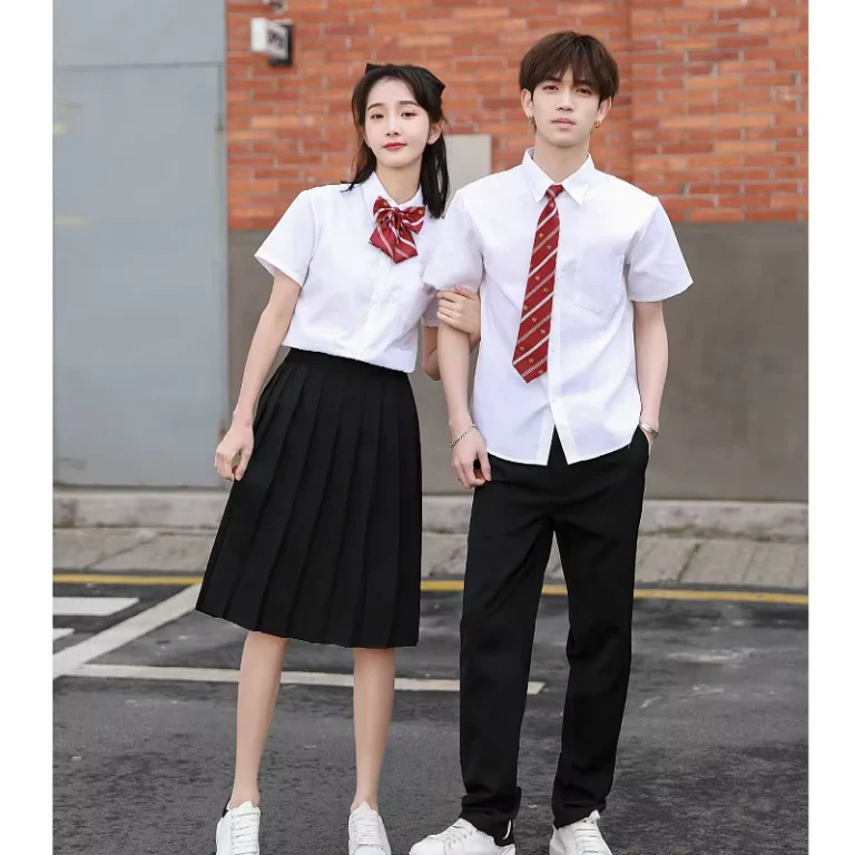 Custom-High-Quality-Hong-Kong-Secondary-Middle-School-High-School-Short-Sleeve-Summer-Cotton-Uniforms-for-Students