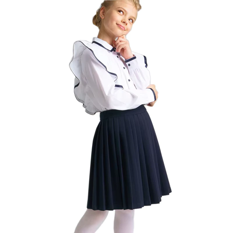 Custom-High-Quality-Short-Skirt-Solid-Color-A-line-Pleated-Skirt-School-Uniform-Young-Girls-Skirts