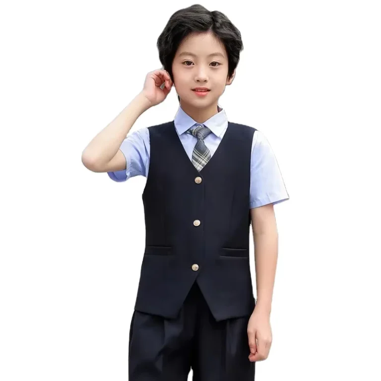 Custom-High-Quality-Unisex-School-Uniform-Blazer-Waistcoat-Vest-Kids-School-Waist-Coat
