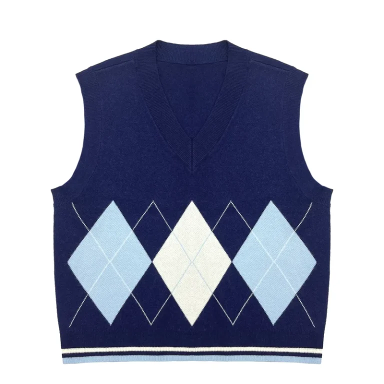 Custom-High-end-Primary-School-Uniform-100-Cotton-Sleeveless-Sweater-Vest-for-Boys-and-Girls-Check-Pattern-Design