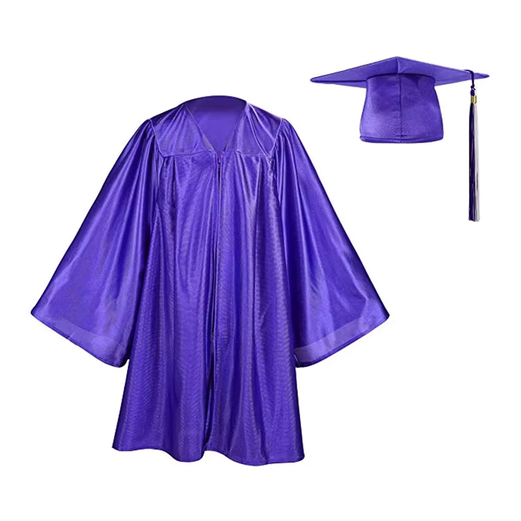 Custom-Kid-Graduation-Hats-and-Gowns-Set-Shiny-Children-School-Uniform-Gown