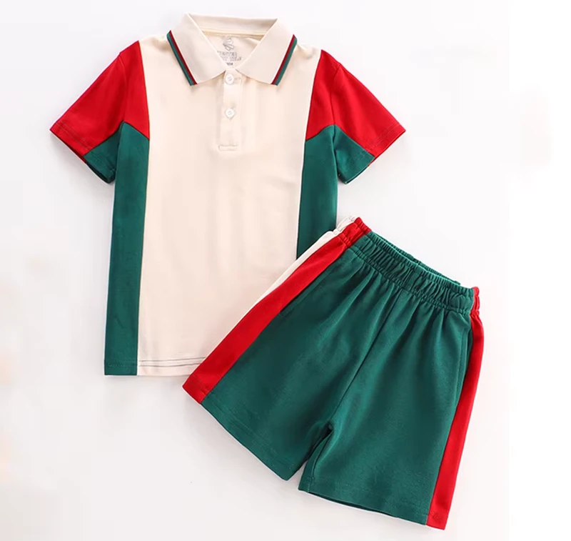 Custom-Kids-2pcs-Sets-Sport-Wear-Kindergarten-Primary-Polo-Shirts-and-Shorts-Pants-Boys-Girls-School-Uniforms