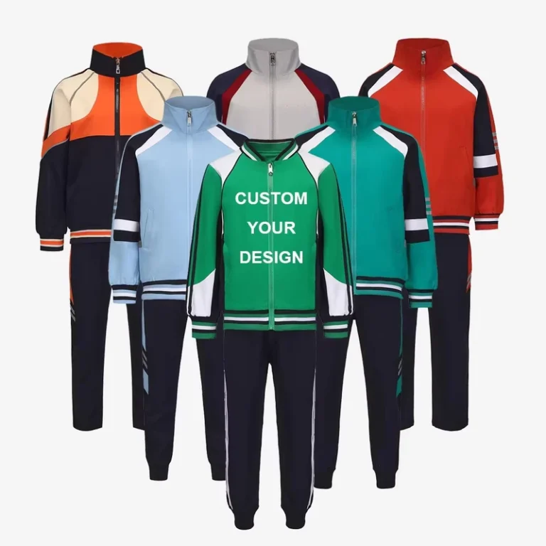 Custom-Kids-Clothing-Primary-School-Uniform-Tracksuit-Set-Polyester-and-Cotton-Long-Sleeves-for-Summer-Autumn-Spring