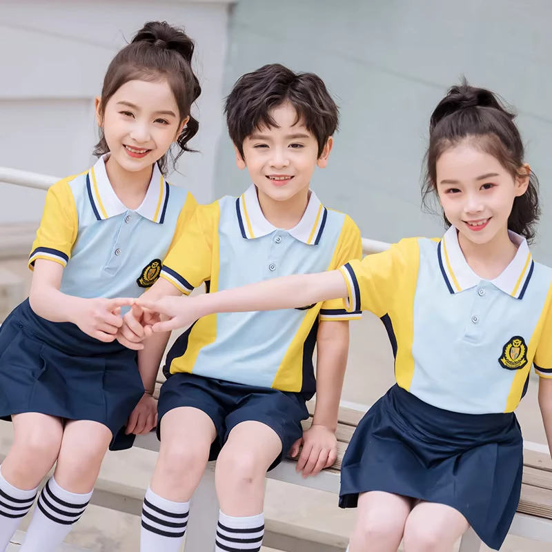 Custom-Kindergarten-Elementary-School-Uniform-Class-International-School-Suit-Yellow-Blue-Uniform