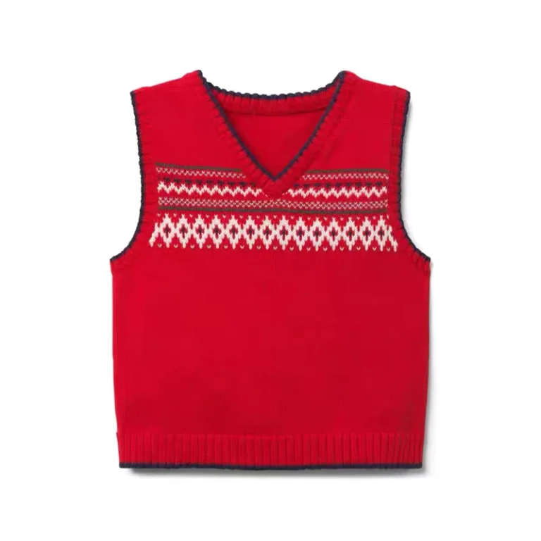Custom-LOGO-Patterns-Boy-Girls-Knitted-V-Neck-Sleeveless-Pullover-Sweater-Vest-Primary-Kids-School-Uniform-for-Children