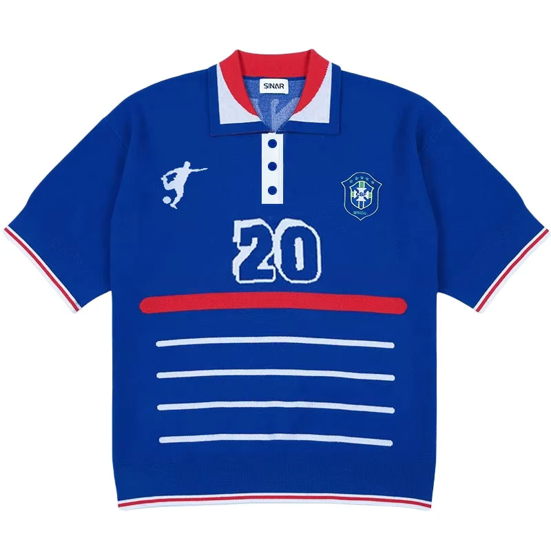 Custom-LOGO-Sweater-Men-Short-Sleeve-Casual-Knitwear-Vintage-Football-Knit-Jumper-Polo-Shirts-Knitted-Top-Men-Knitted-Jersey