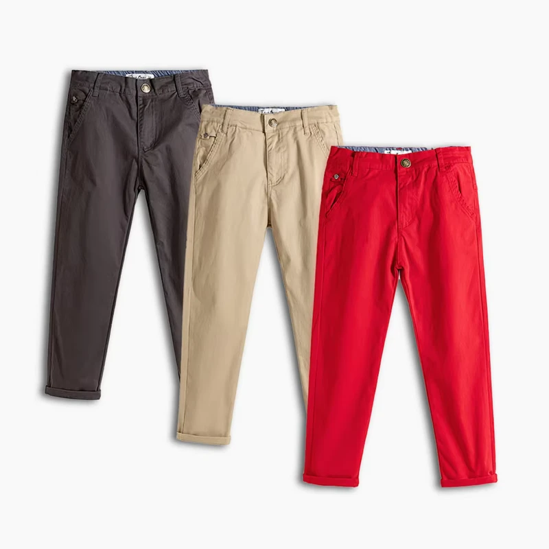 Custom-Logo-100-Cotton-Twill-Straight-Fit-Boys-School-Uniform-Chino-Pants-Eco-Friendly-Breathable