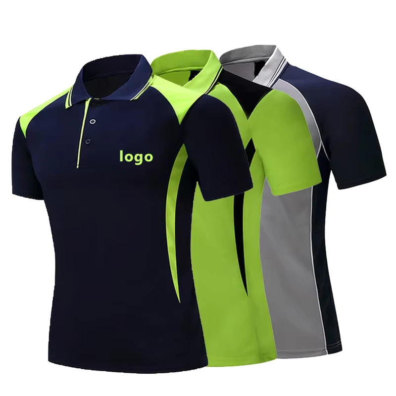 Custom-Logo-100-Polyester-Two-Color-Men-School-Working-Uniform-Polo-T-Shirts-Summer-Slim-Fit-Work-Wear-Mens-Polo-Shirt-1