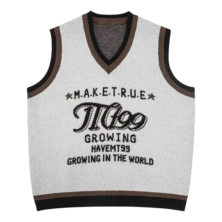 Custom-Logo-12GG-Cotton-Letter-Jacquard-Sweater-Vest-Men-Sleeveless-Knitwear-Manufacturer-OEM-ODM-Supplier