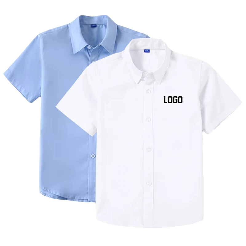 Custom-Logo-Accepted-Good-Quality-Eco-friendly-School-Shirts-Uniform-100-Cotton-Short-Sleeve-Shirt-School-Uniform