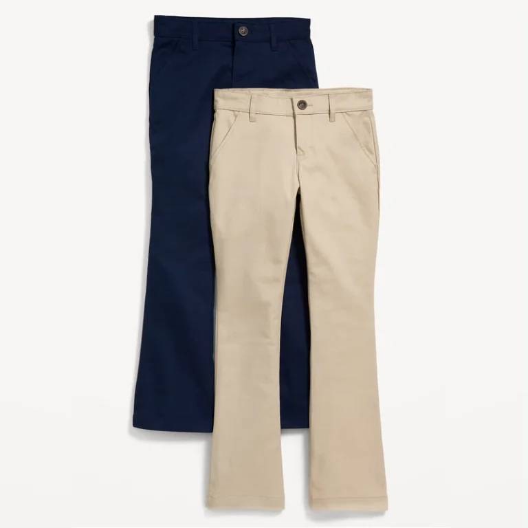 Custom-Logo-Boys-Primary-School-Uniform-Plus-Size-Cotton-Khaki-Pants