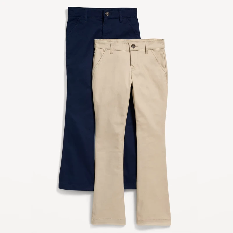 Custom-Logo-Boys-Primary-School-Uniform-Plus-Size-Cotton-Khaki-Pants