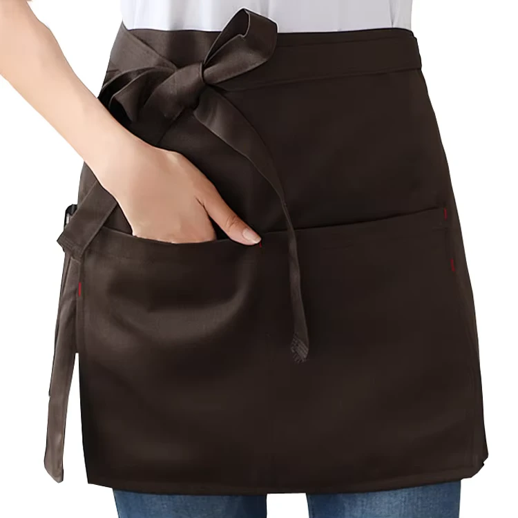 Custom-Logo-Breathable-Cosy-Sleeveless-Kitchen-Sanitary-Antifouling-Waiter-Half-Stripes-Plaid-CE-Certified-Canvas-Bib-Apron
