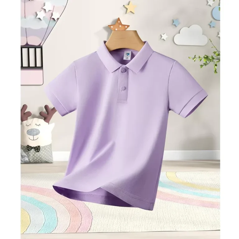 Custom-Logo-Breathable-Knitted-Soft-Casual-Short-Sleeve-Solid-Color-Summer-School-Sports-Uniform-Kids-Golf-Polo-Shirt
