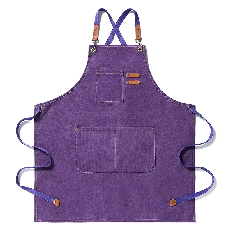 Custom-Logo-Canvas-Chef-Cottons-Waiter-Unisex-Uniform-Cooking-Kitchen-Bar-Aprons-Work-Long-Commercial-Cafe-Restaurant-Aprons