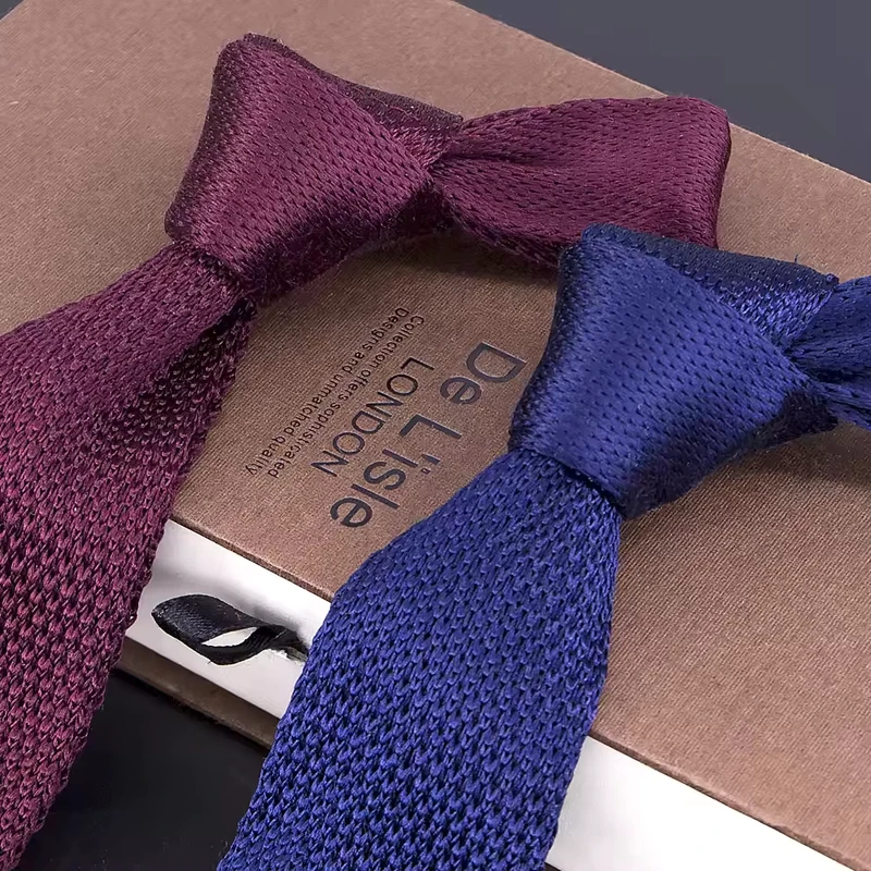 Custom-Logo-Handmade-Skinny-Party-Wedding-Tie-Polka-Dot-Polyester-Casual-Knitted-Ties-for-Men