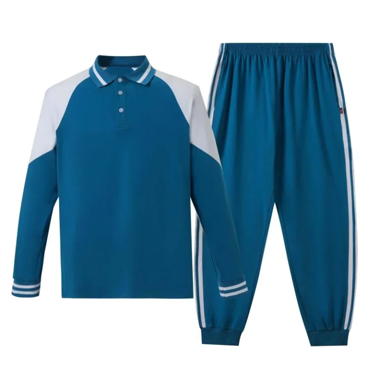 Custom-Logo-High-Quality-French-Terry-Team-Uniform-College-Polo-Shirt-and-Pants-Blank-Plain-Varsity-Mens-Tracksuit