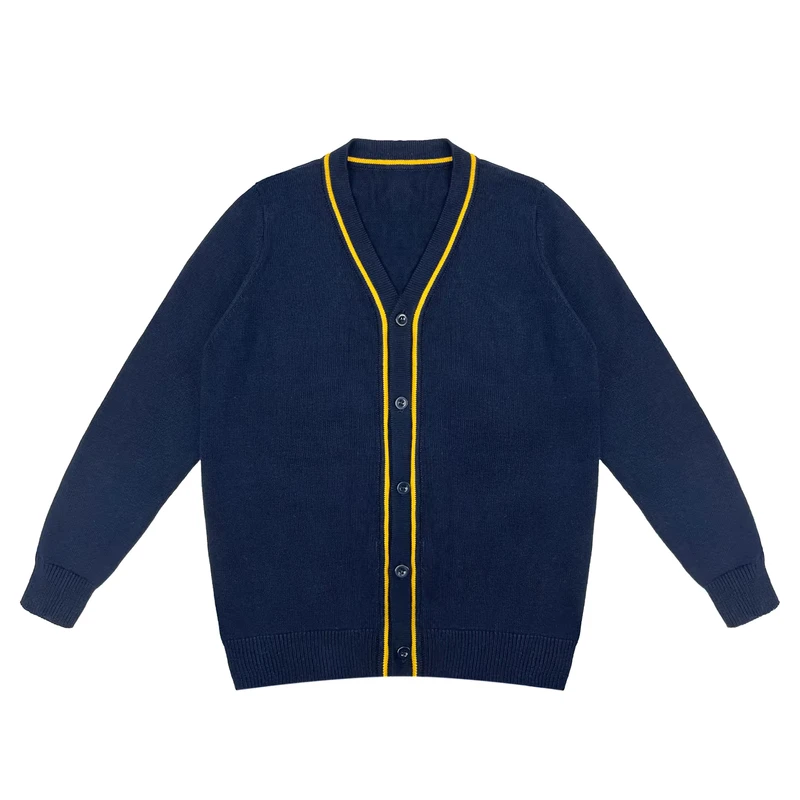 Custom-Logo-High-end-100-Cotton-Long-Sleeve-Fashion-Children-Jacquard-Knit-Button-Varsity-Cardigan-Primary-School-Sweater