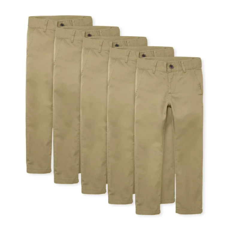 Custom-Logo-Kids-Boys-Skinny-Primary-School-Uniform-Pant-Khaki-Pants-for-School-Uniforms