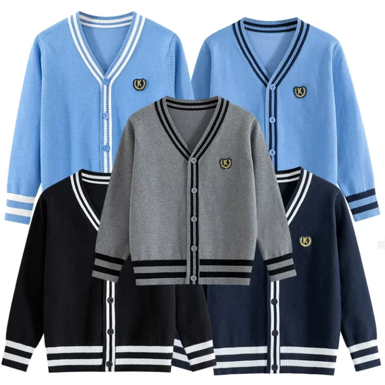 Custom-Logo-Kids-Jacquard-Striped-Knit-Embroidered-Varsity-Wool-Cardigan-Sweater-Primary-School-Uniform-Korean-Girls-and-Boys