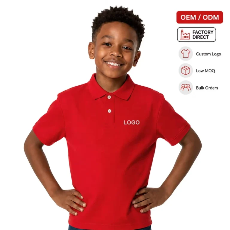 Custom-Logo-Kids-Polo-Shirt-OEM-Boys-Short-Sleeve-Cotton-Pique-School-Uniform-Children-Polo-T-Shirts-Bulk-Low-MOQ