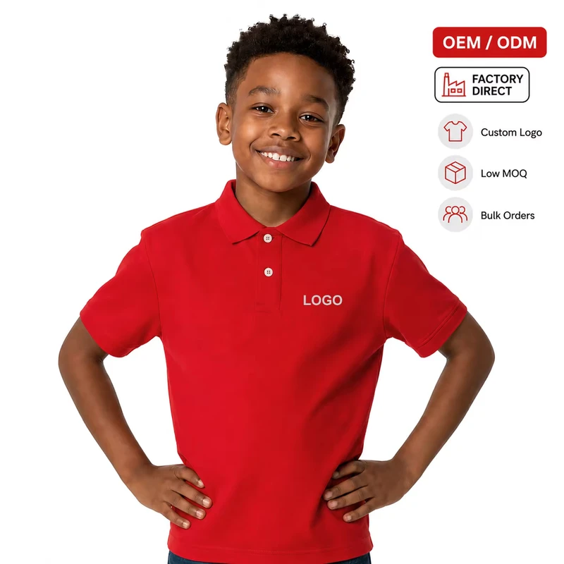 Custom-Logo-Kids-Polo-Shirt-OEM-Boys-Short-Sleeve-Cotton-Pique-School-Uniform-Children-Polo-T-Shirts-Bulk-Low-MOQ
