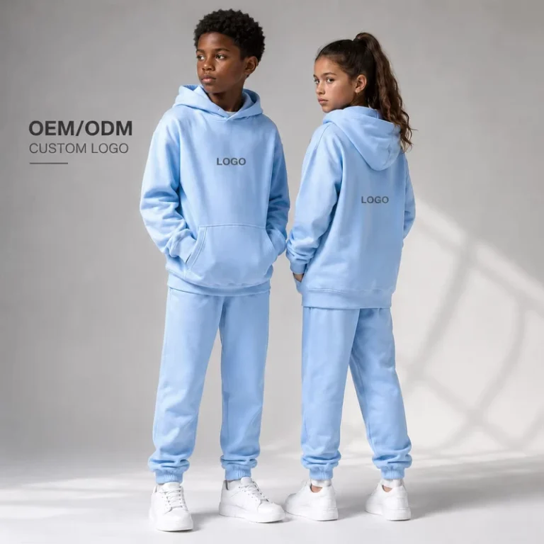 Custom-Logo-Kids-Tracksuit-Set-Hoodie-Jogger-Pants-Boys-Girls-School-Uniform-OEM-Fleece-Sweatsuit-Low-MOQ